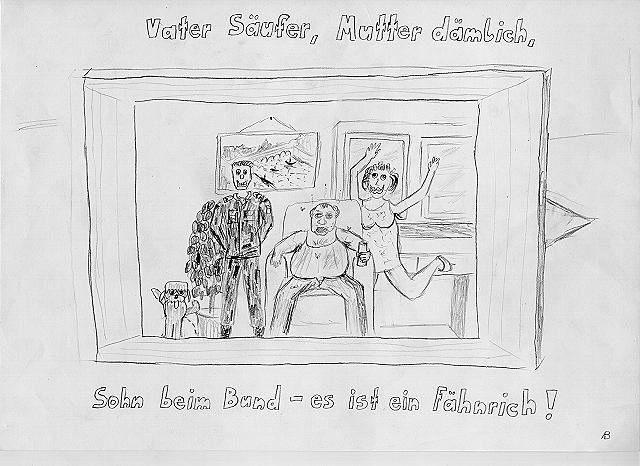 Vater Sufer, Mutter dmlich, Sohn beim Bund - es ist ein Fhnrich!